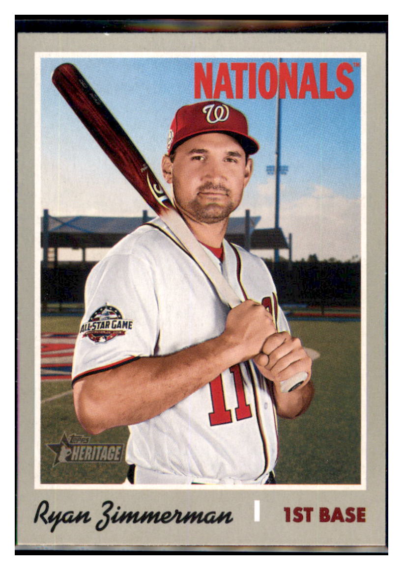 2019 Topps Heritage Ryan Zimmerman Washington Nationals #235 Baseball
card TMH1B simple Xclusive Collectibles