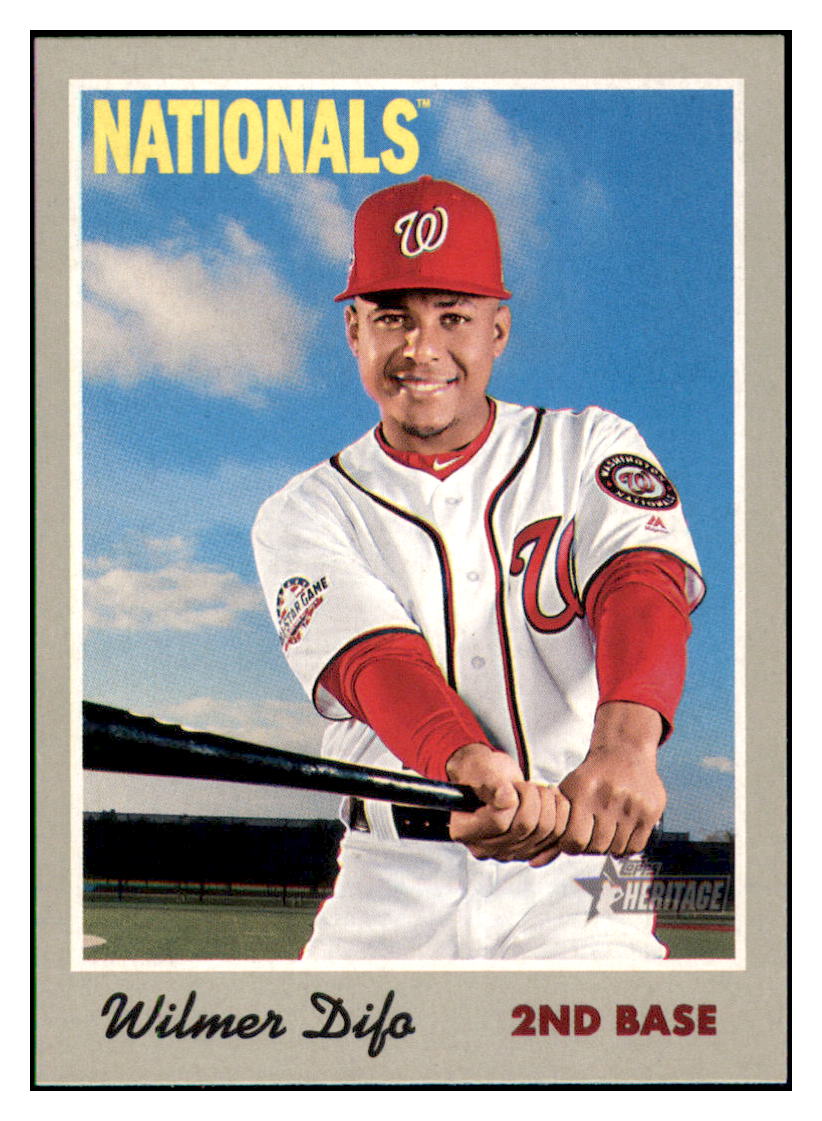 2019 Topps Heritage Wilmer Difo Washington Nationals #84 Baseball
card TMH1B simple Xclusive Collectibles