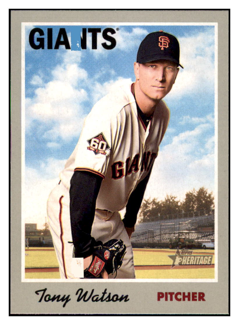 2019 Topps Heritage Tony Watson San Francisco Giants #77 Baseball
card TMH1B simple Xclusive Collectibles