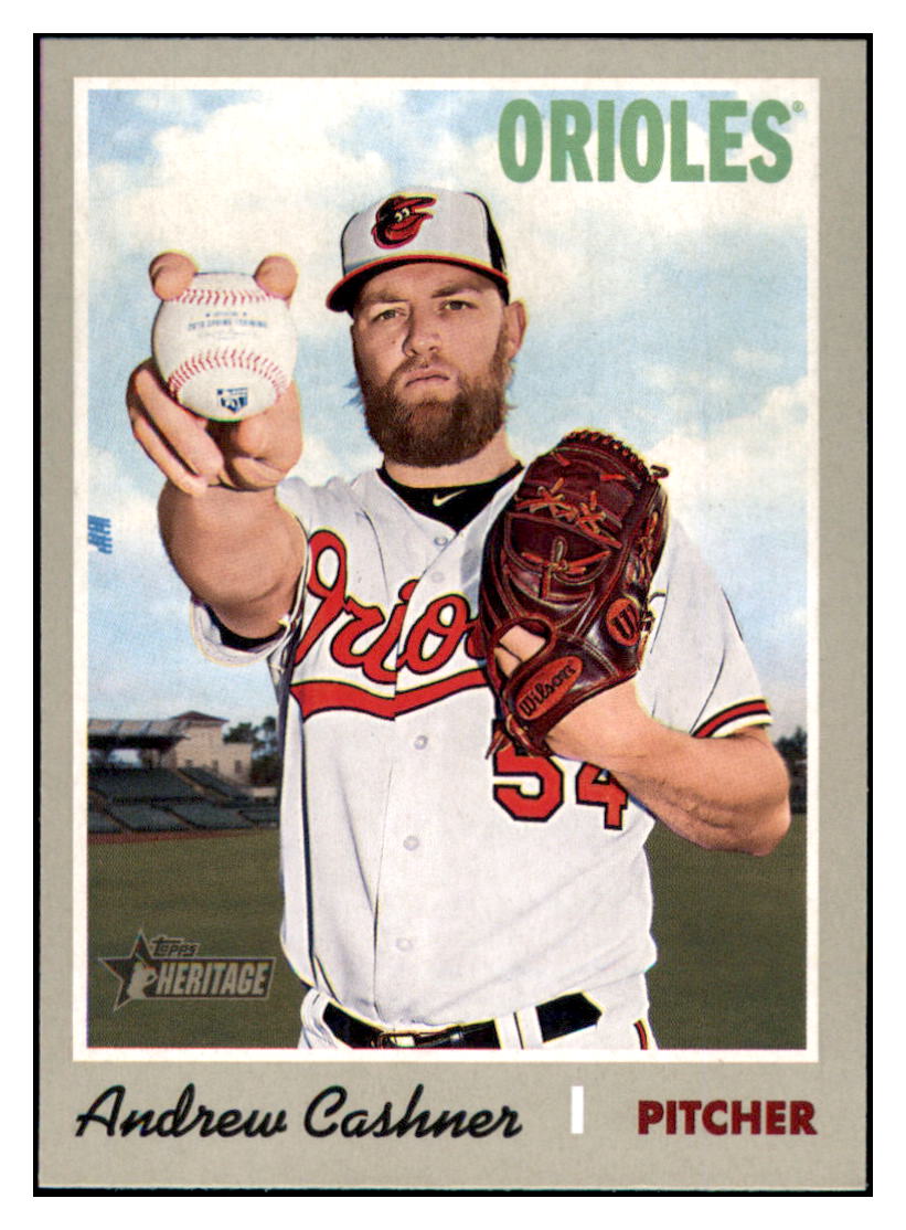2019 Topps Heritage Andrew Cashner    Baltimore Orioles #182 Baseball card    TMH1B_1a simple Xclusive Collectibles   