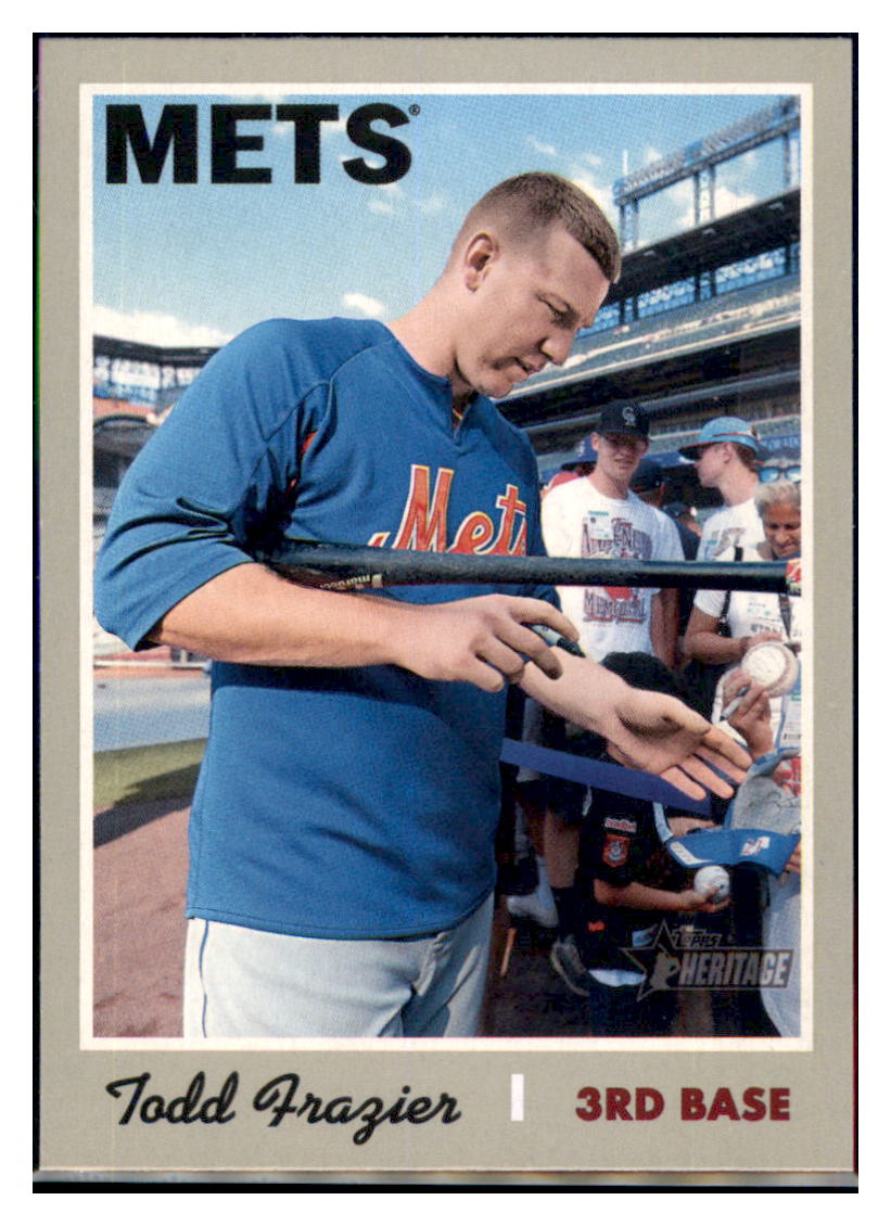 2019 Topps Heritage Todd Frazier    New York Mets #214 Baseball card    TMH1B simple Xclusive Collectibles   