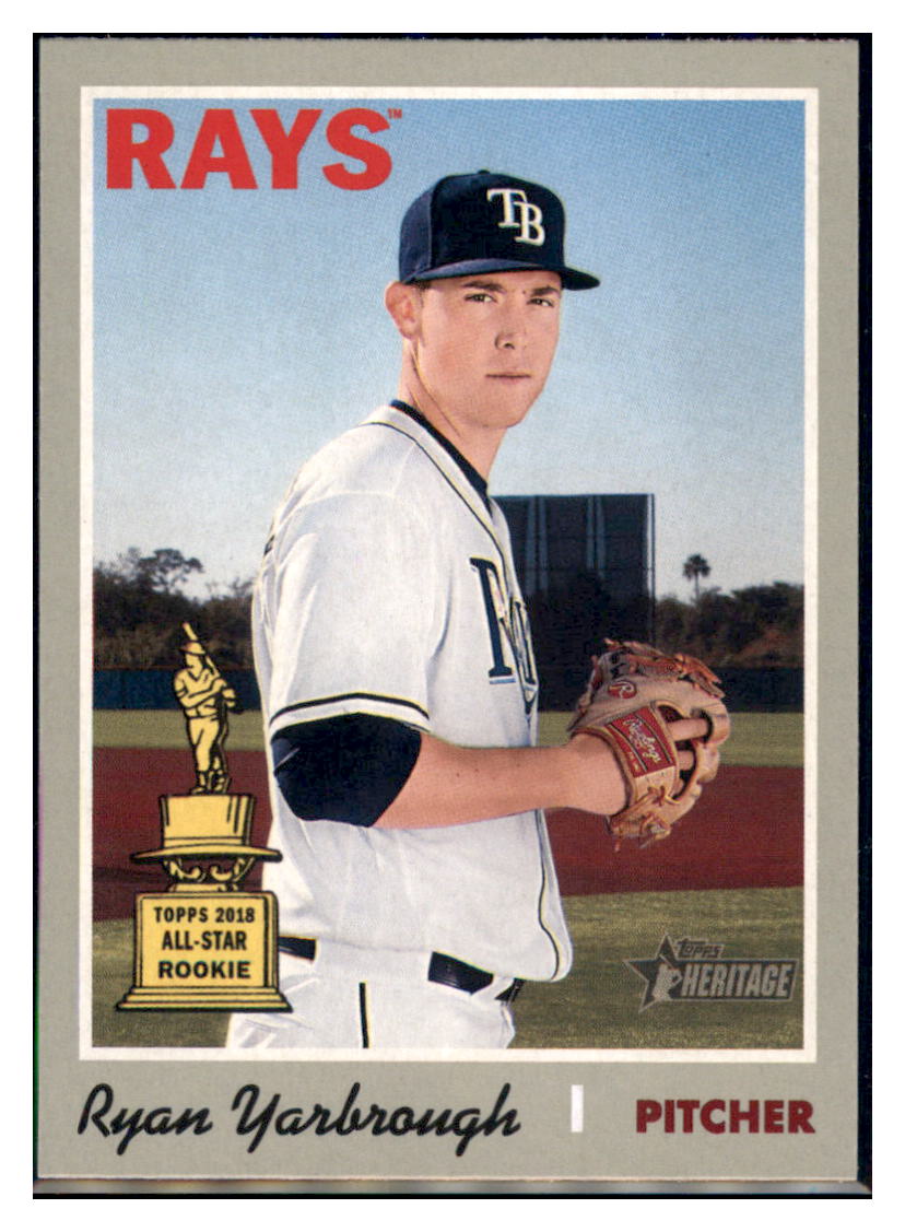 2019 Topps Heritage Ryan Yarbrough Tampa Bay Rays #181 Baseball card TMH1B simple Xclusive Collectibles