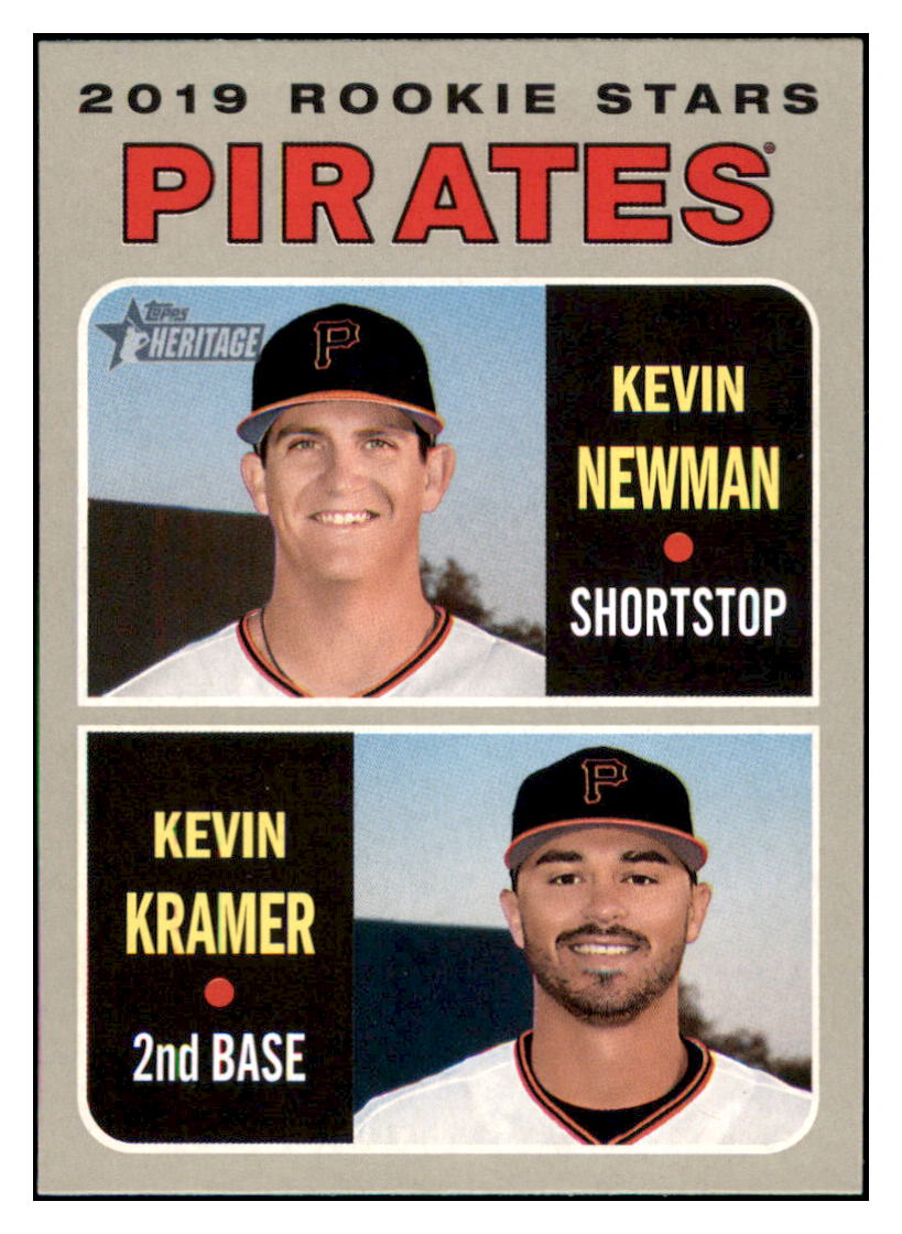 2019 Topps Heritage Kevin Newman / Kevin
  Kramer CPC, RC, RS    Pittsburgh
  Pirates #372 Baseball card    TMH1B simple Xclusive Collectibles