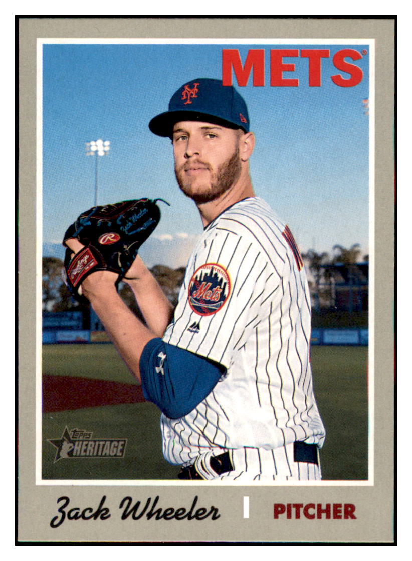 2019 Topps Heritage Zack Wheeler    New York Mets #300 Baseball card    TMH1B simple Xclusive Collectibles   