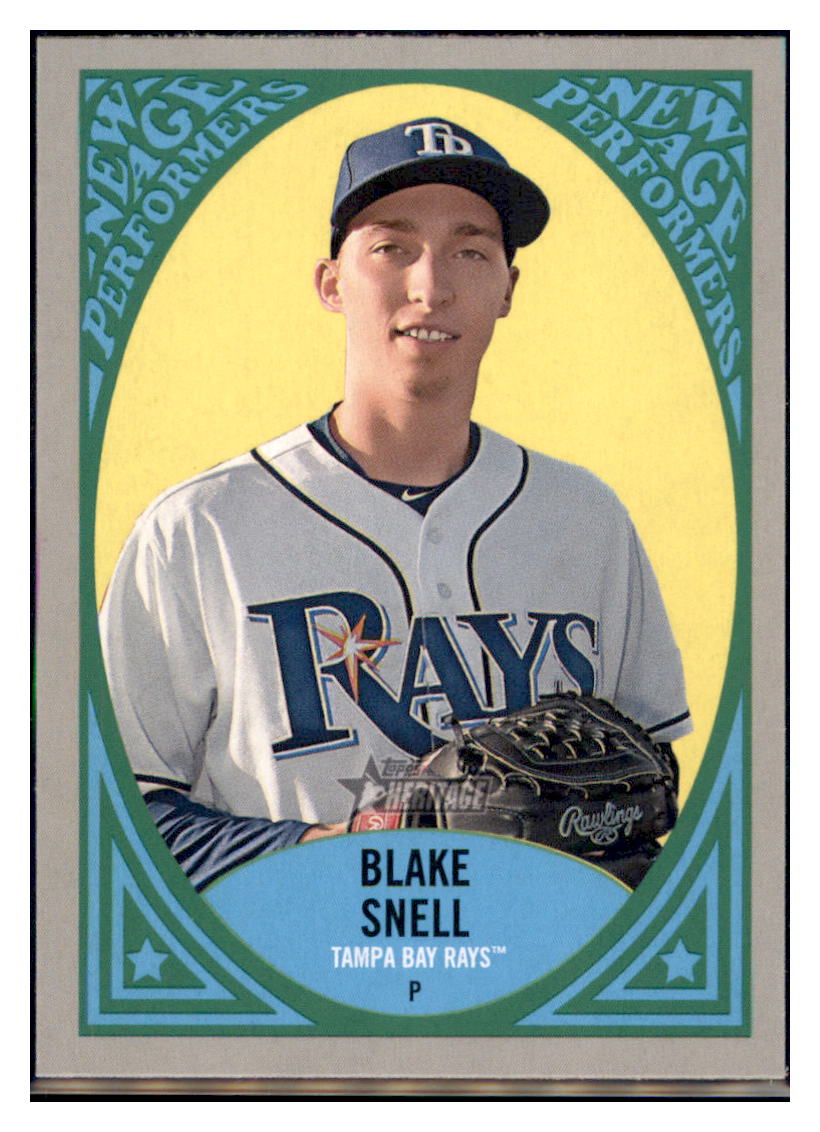 2019 Topps Heritage Blake Snell    Tampa Bay Rays #NAP-1 Baseball card    TMH1B simple Xclusive Collectibles   