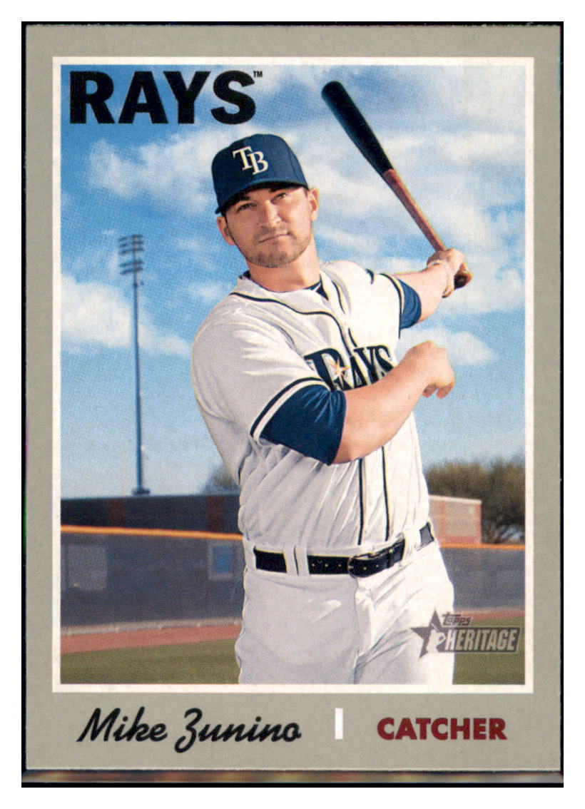 2019 Topps Heritage Mike Zunino    Tampa Bay Rays #158 Baseball card    TMH1B simple Xclusive Collectibles   