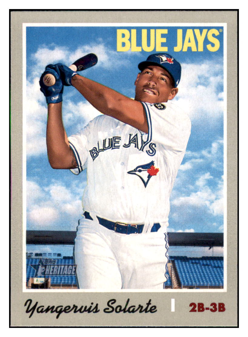2019 Topps Heritage Yangervis
Solarte Toronto Blue Jays #147
Baseball card TMH1B_1a simple Xclusive Collectibles