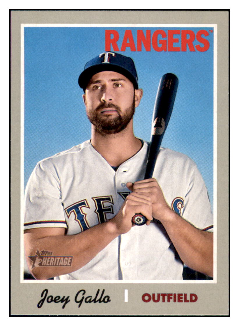 2019 Topps Heritage Joey Gallo Texas Rangers #144 Baseball card TMH1B simple Xclusive Collectibles