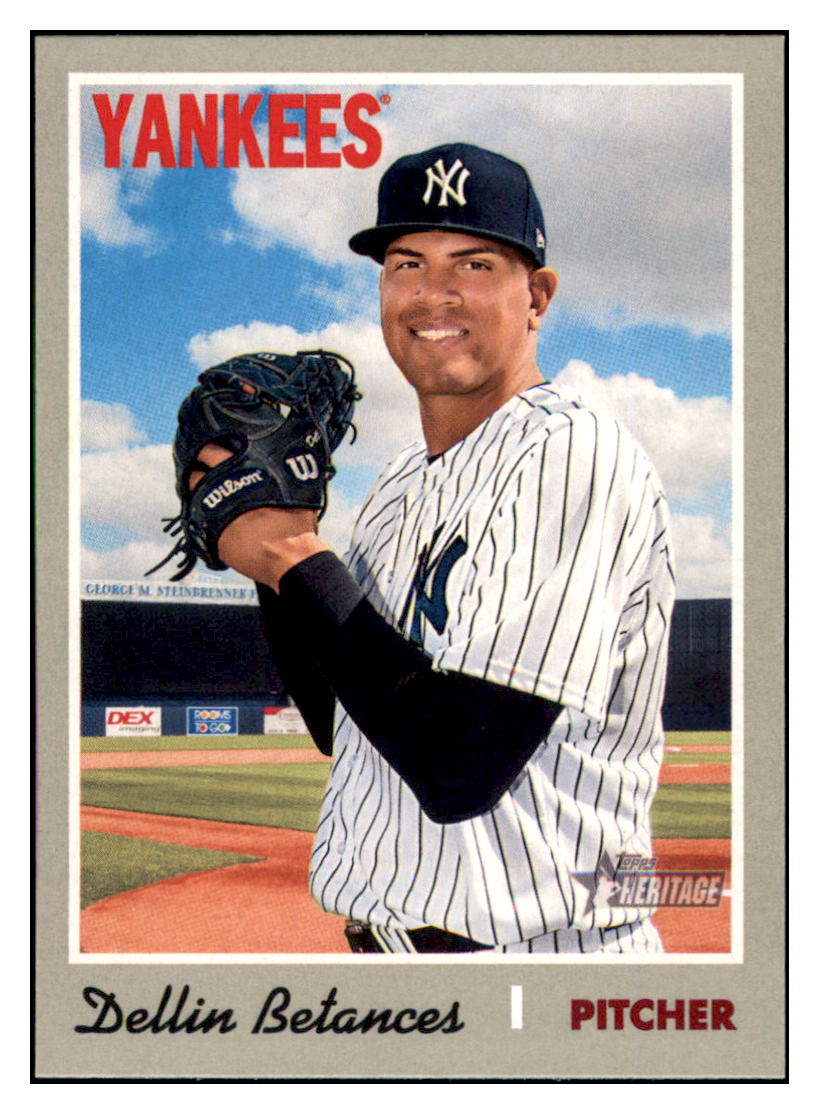 2019 Topps Heritage Dellin Betances    New York Yankees #167 Baseball card    TMH1B simple Xclusive Collectibles