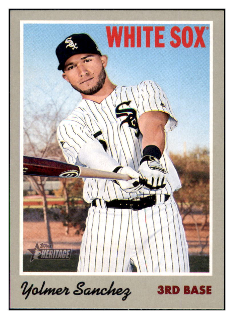 2019 Topps Heritage Yolmer Sanchez Chicago White Sox #91 Baseball card TMH1B simple Xclusive Collectibles