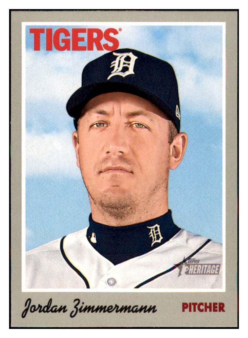 2019 Topps Heritage Jordan
Zimmermann Detroit Tigers #12
Baseball card TMH1B_1a simple Xclusive Collectibles