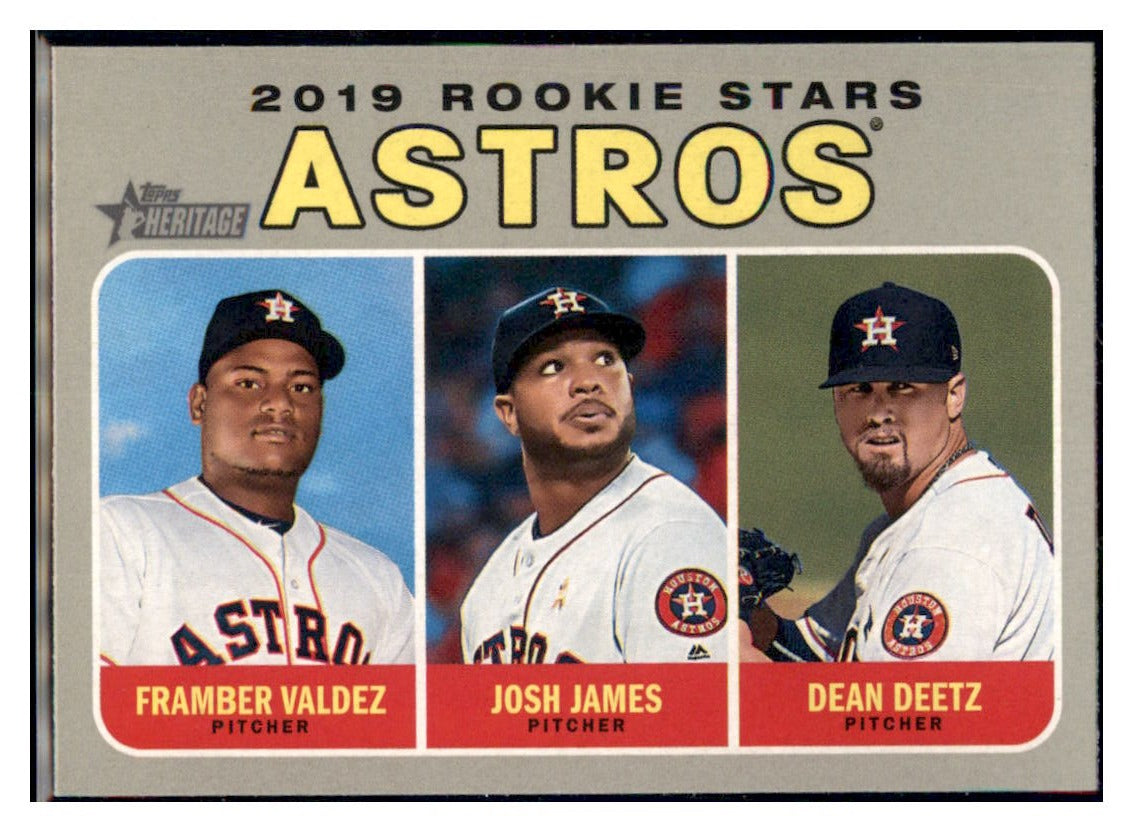 2019 Topps Heritage Dean Deetz / Framber
  Valdez / Josh James CPC, RC, RS   
  Houston Astros #400 Baseball card   
  TMH1B simple Xclusive Collectibles
