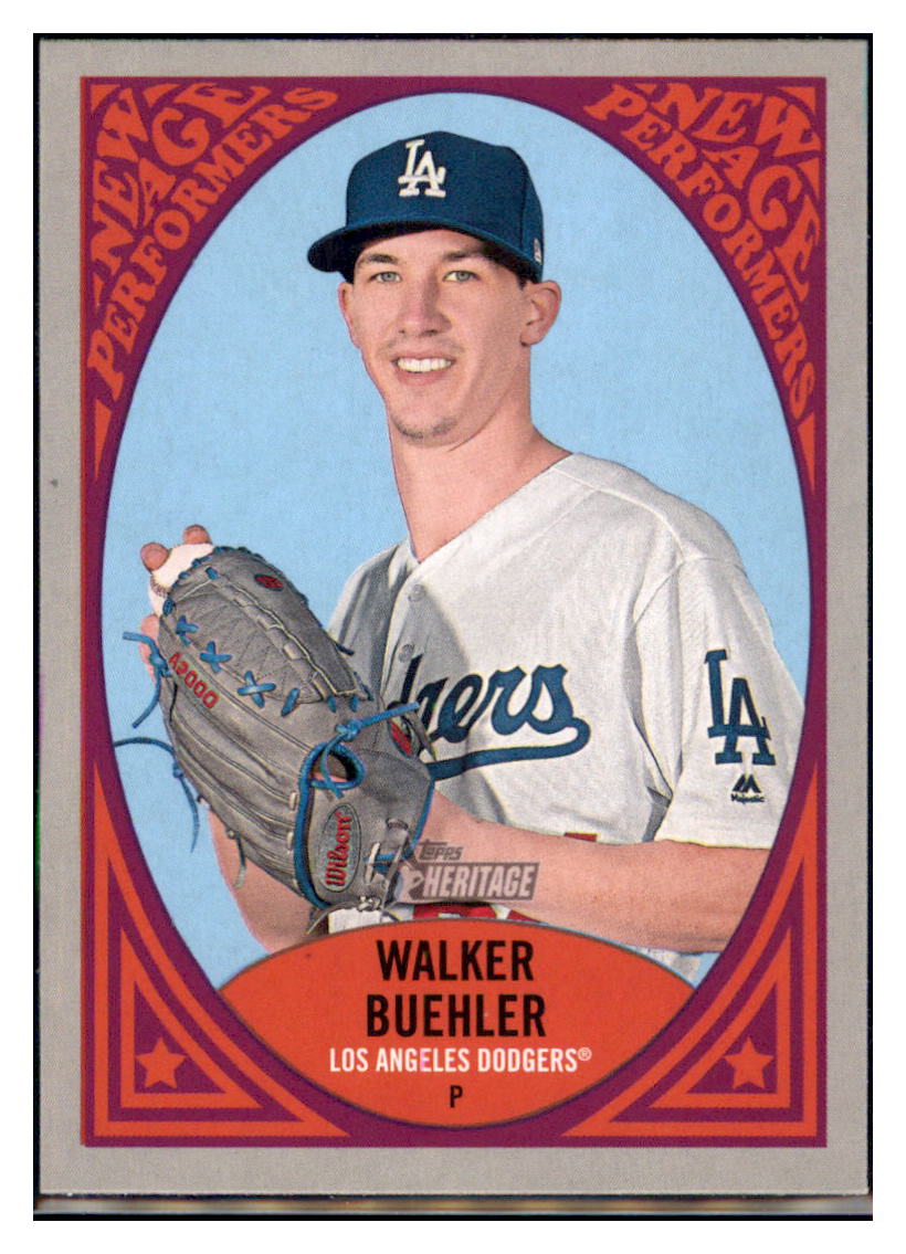2019 Topps Heritage Walker Buehler    Los Angeles Dodgers #NAP-25 Baseball
  card    TMH1B simple Xclusive Collectibles   