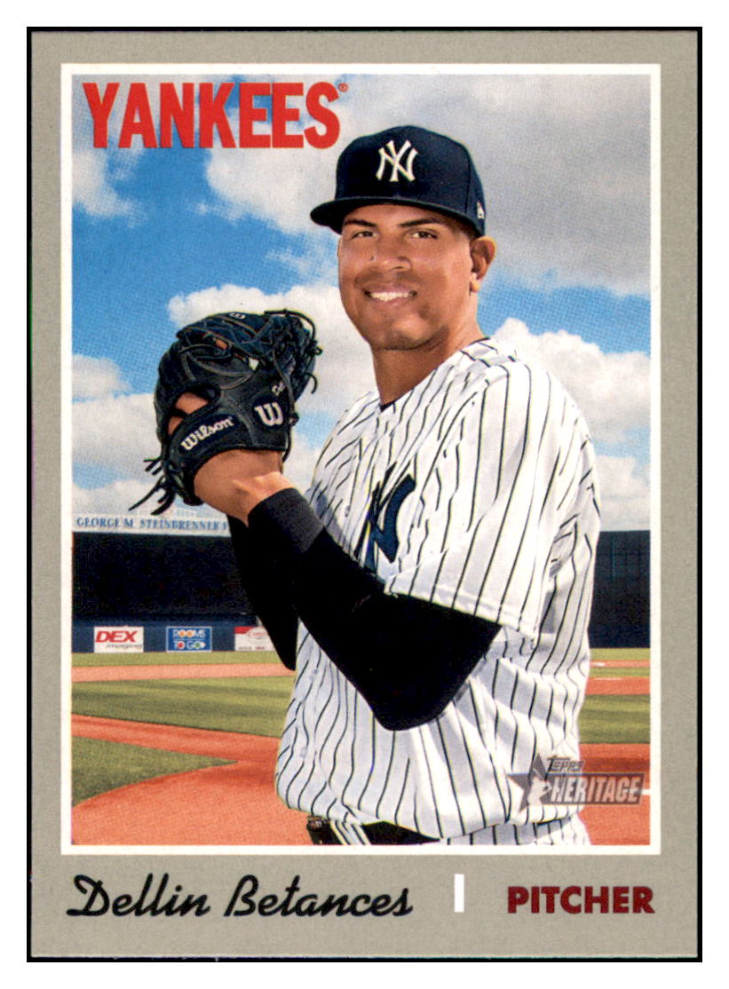 2019 Topps Heritage Dellin Betances New York Yankees #167 Baseball card TMH1B_1a simple Xclusive Collectibles