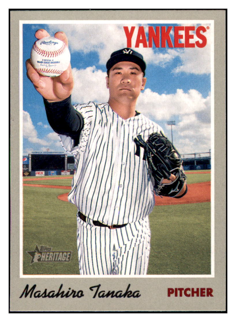 2019 Topps Heritage Masahiro Tanaka    New York Yankees #100 Baseball card    TMH1B simple Xclusive Collectibles   