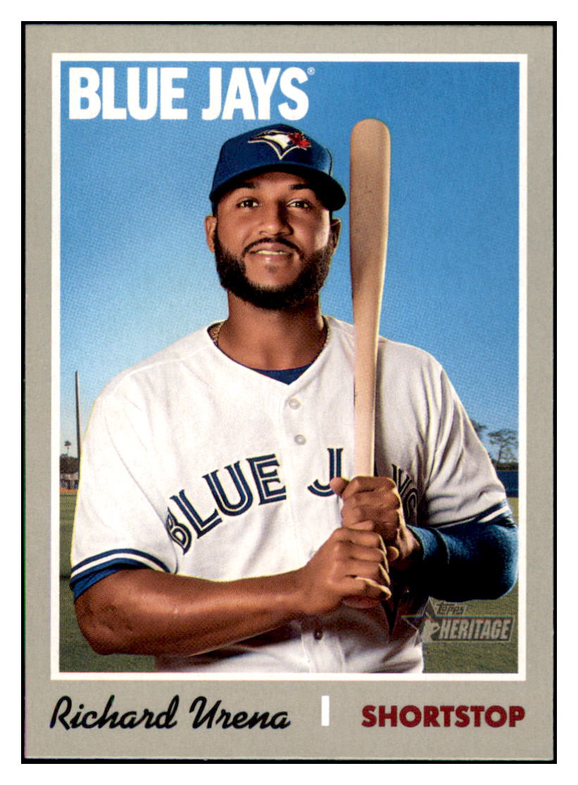 2019 Topps Heritage Richard Urena Toronto Blue Jays #243 Baseball card TMH1B simple Xclusive Collectibles