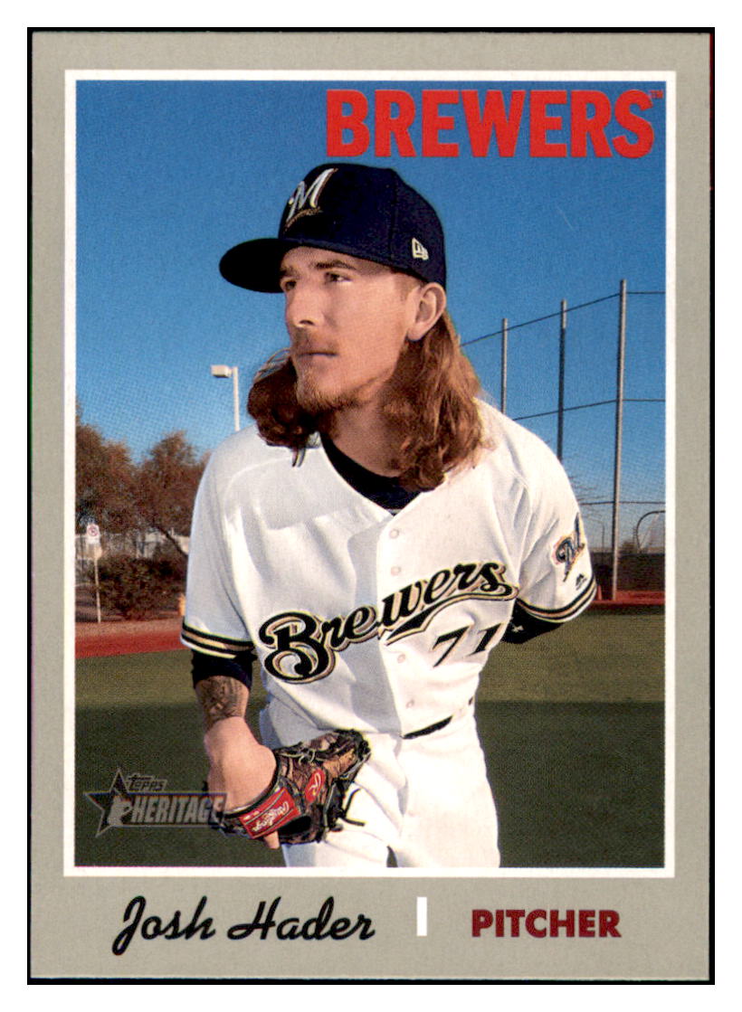 2019 Topps Heritage Josh Hader    Milwaukee Brewers #335 Baseball card    TMH1B simple Xclusive Collectibles   