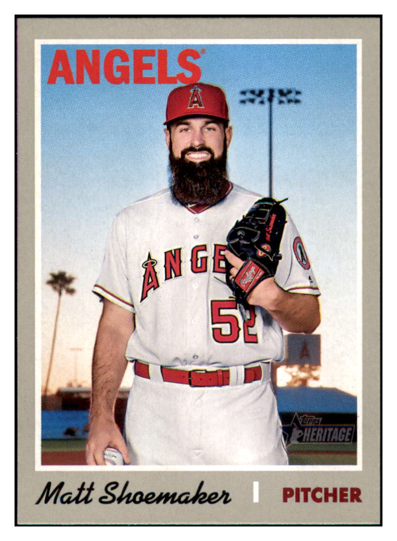 2019 Topps Heritage Matt Shoemaker Los Angeles Angels #156 Baseball
card TMH1B simple Xclusive Collectibles
