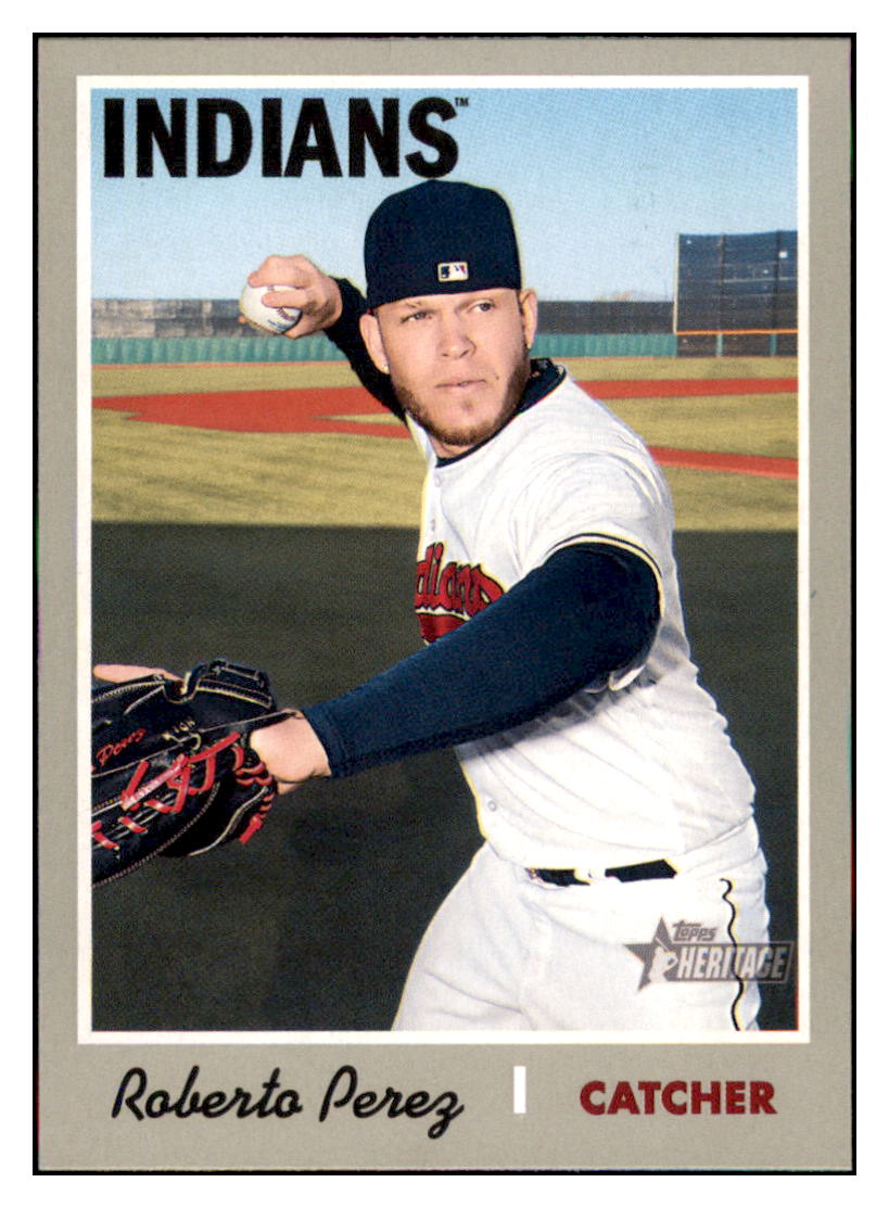 2019 Topps Heritage Roberto Perez Cleveland Indians #209 Baseball card TMH1B simple Xclusive Collectibles