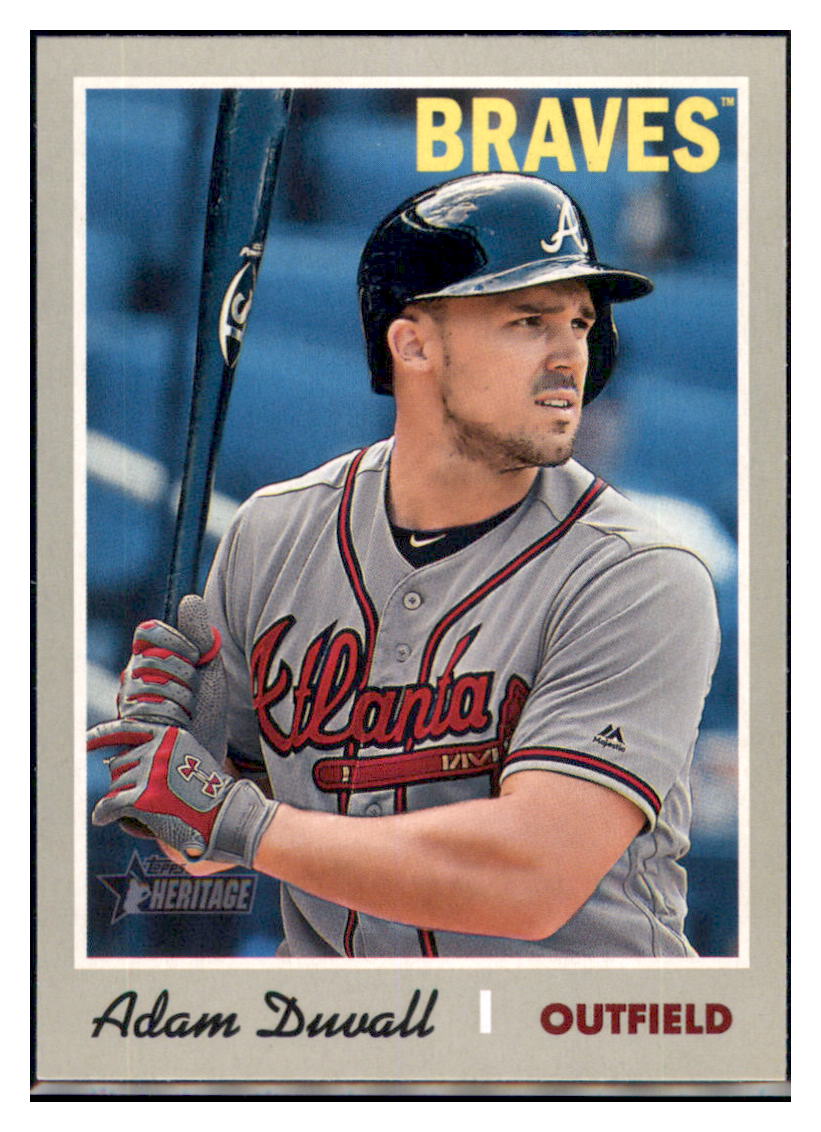 2019 Topps Heritage Adam Duvall    Atlanta Braves #145 Baseball card    TMH1B simple Xclusive Collectibles