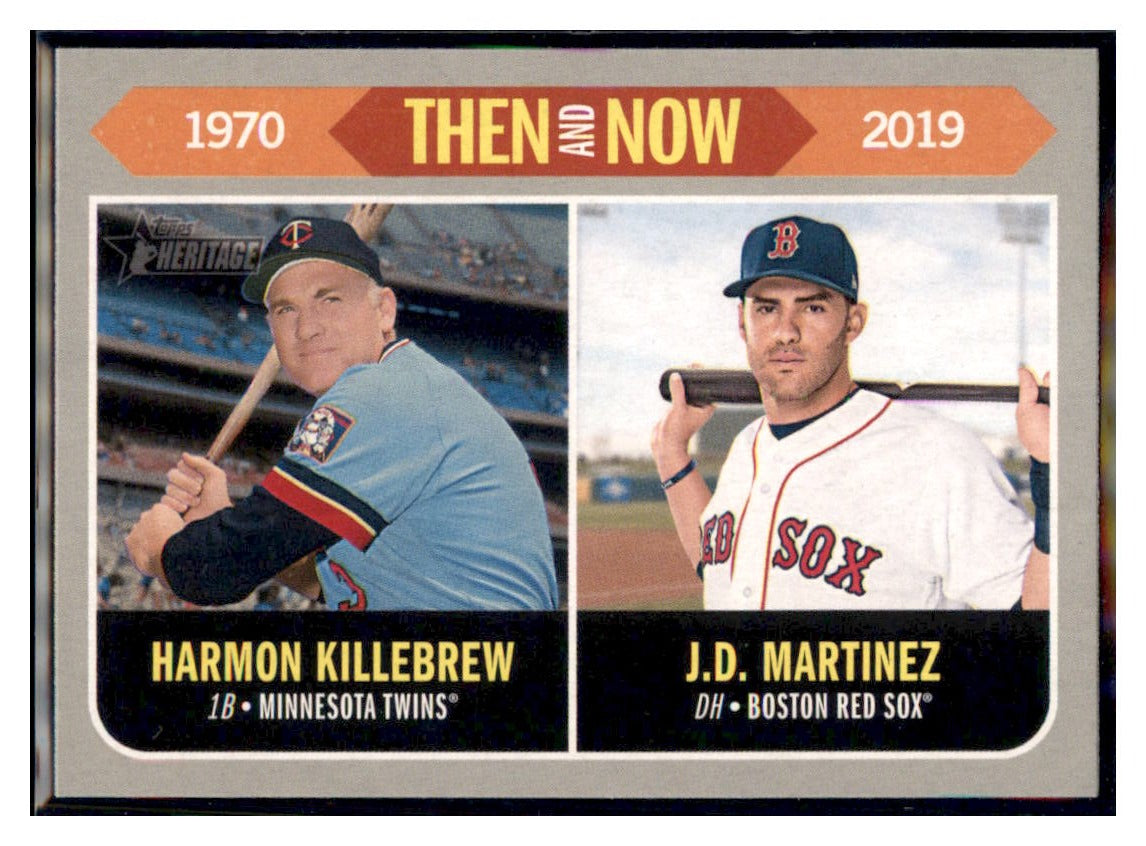 2019 Topps Heritage Harmon Killebrew /
  J.D. Martinez    Minnesota Twins /
  Boston Red Sox #TN-7 Baseball card   
  TMH1B simple Xclusive Collectibles