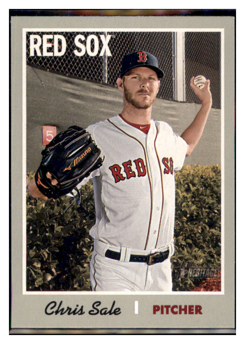 2019 Topps Heritage Chris Sale    Boston Red Sox #464 Baseball card    TMH1B simple Xclusive Collectibles