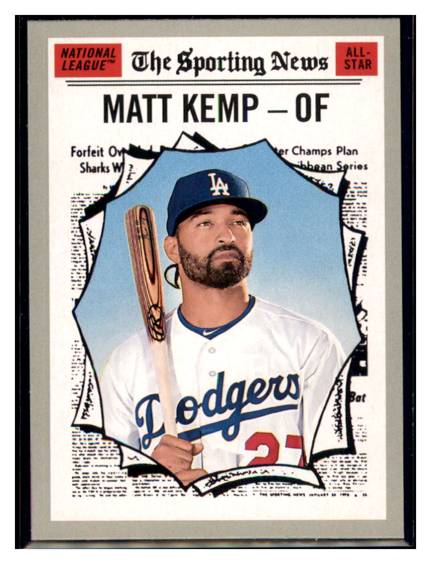 2019 Topps Heritage Matt Kemp Los Angeles Dodgers #366 Baseball card Sporting News TMH1B simple Xclusive Collectibles