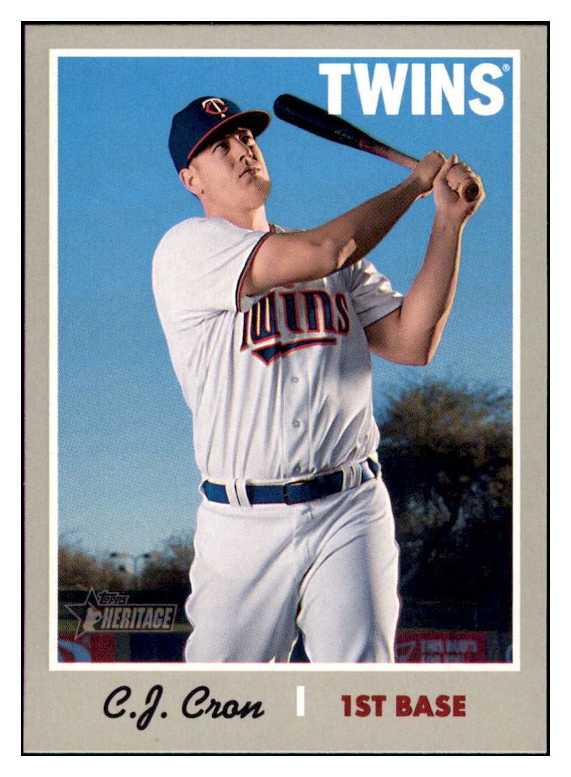 2019 Topps Heritage C.J. Cron    Minnesota Twins #204 Baseball card    TMH1B simple Xclusive Collectibles