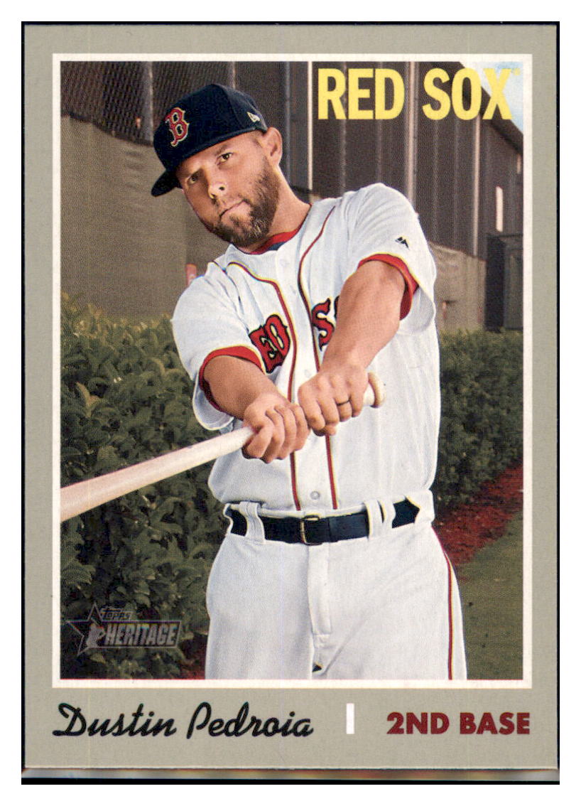2019 Topps Heritage Dustin Pedroia Boston Red Sox #251 Baseball card TMH1B simple Xclusive Collectibles
