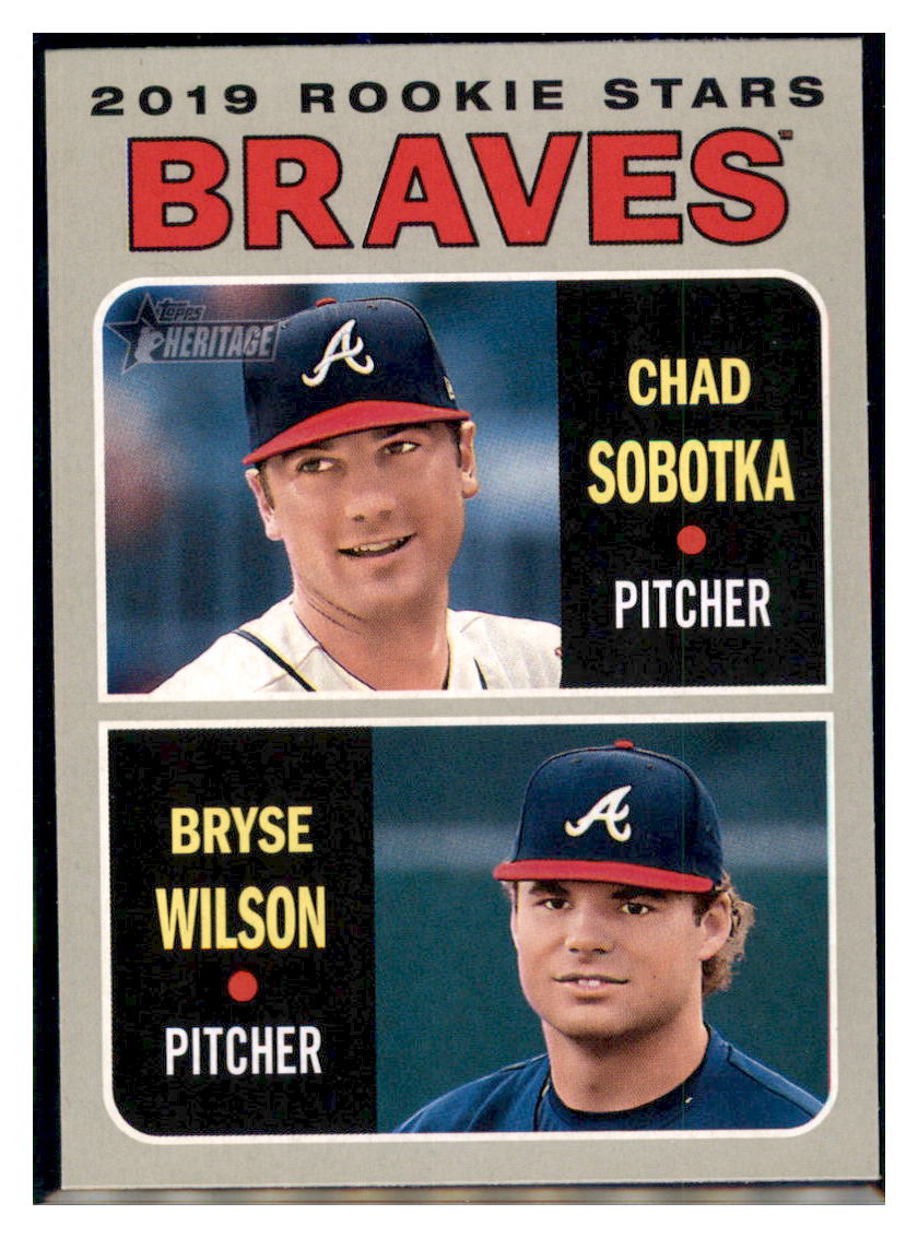 2019 Topps Heritage Chad Sobotka / Bryse
  Wilson CPC, RC, RS    Atlanta Braves
  #172 Baseball card    TMH1B_1a simple Xclusive Collectibles