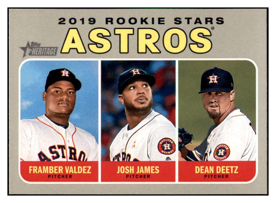 2019 Topps Heritage Dean Deetz / Framber
  Valdez / Josh James CPC, RC, RS   
  Houston Astros #400 Baseball card   
  TMH1B_1a simple Xclusive Collectibles   