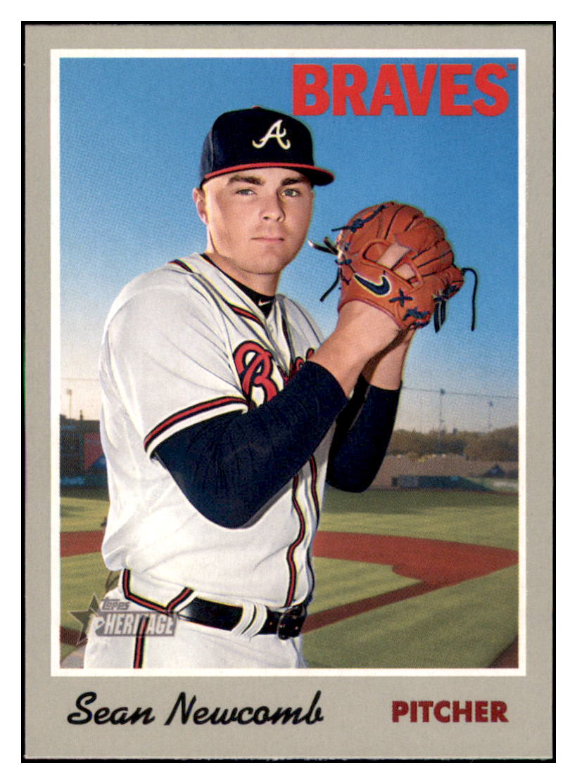 2019 Topps Heritage Sean Newcomb    Atlanta Braves #17 Baseball card    TMH1B simple Xclusive Collectibles