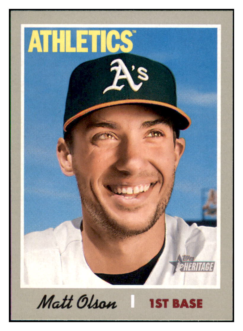 2019 Topps Heritage Matt Olson Oakland Athletics #331 Baseball card TMH1B simple Xclusive Collectibles