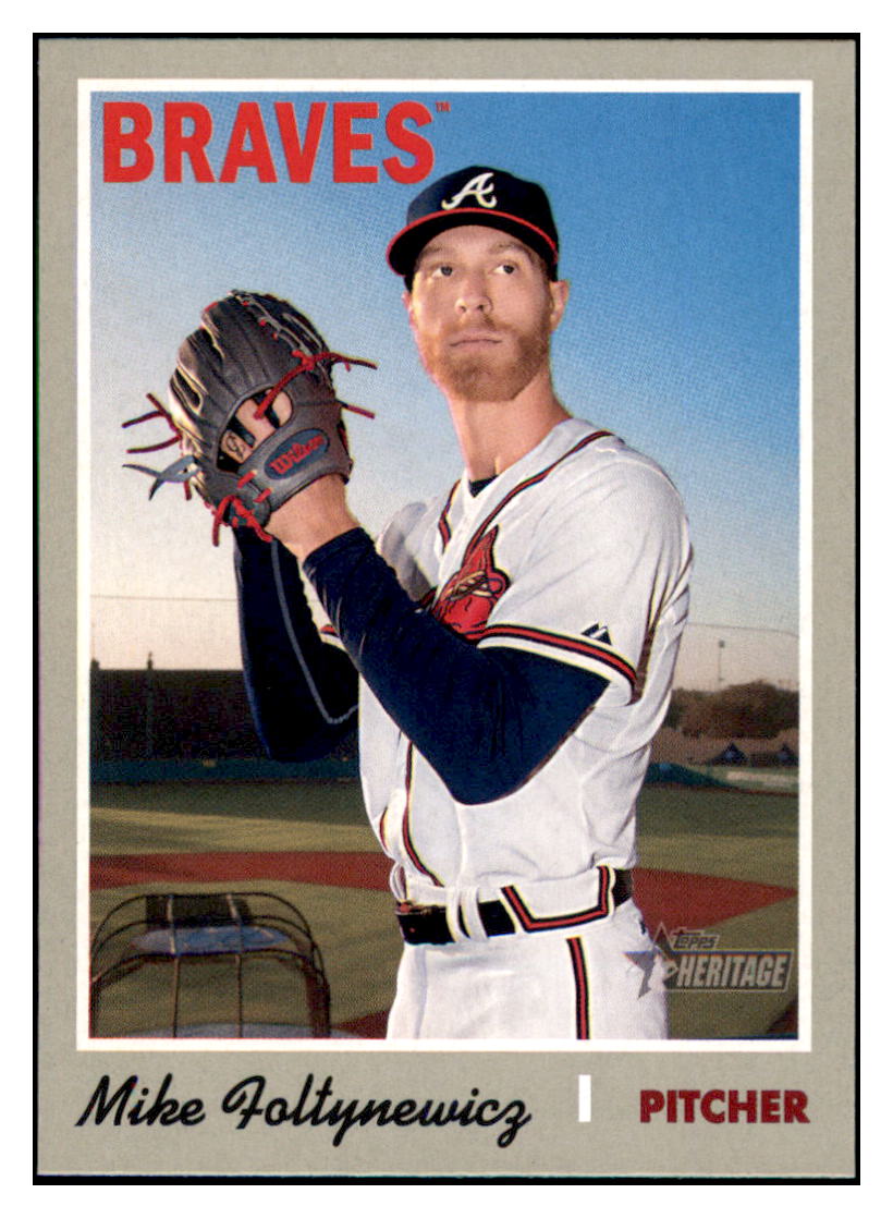 2019 Topps Heritage Mike Foltynewicz Atlanta Braves #327 Baseball card TMH1B simple Xclusive Collectibles