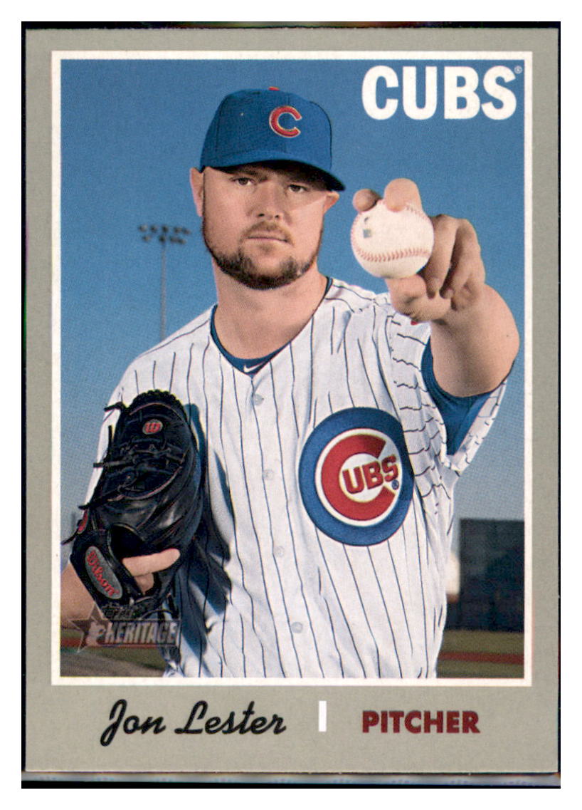 2019 Topps Heritage Jon Lester    Chicago Cubs #405 Baseball card    TMH1B simple Xclusive Collectibles   