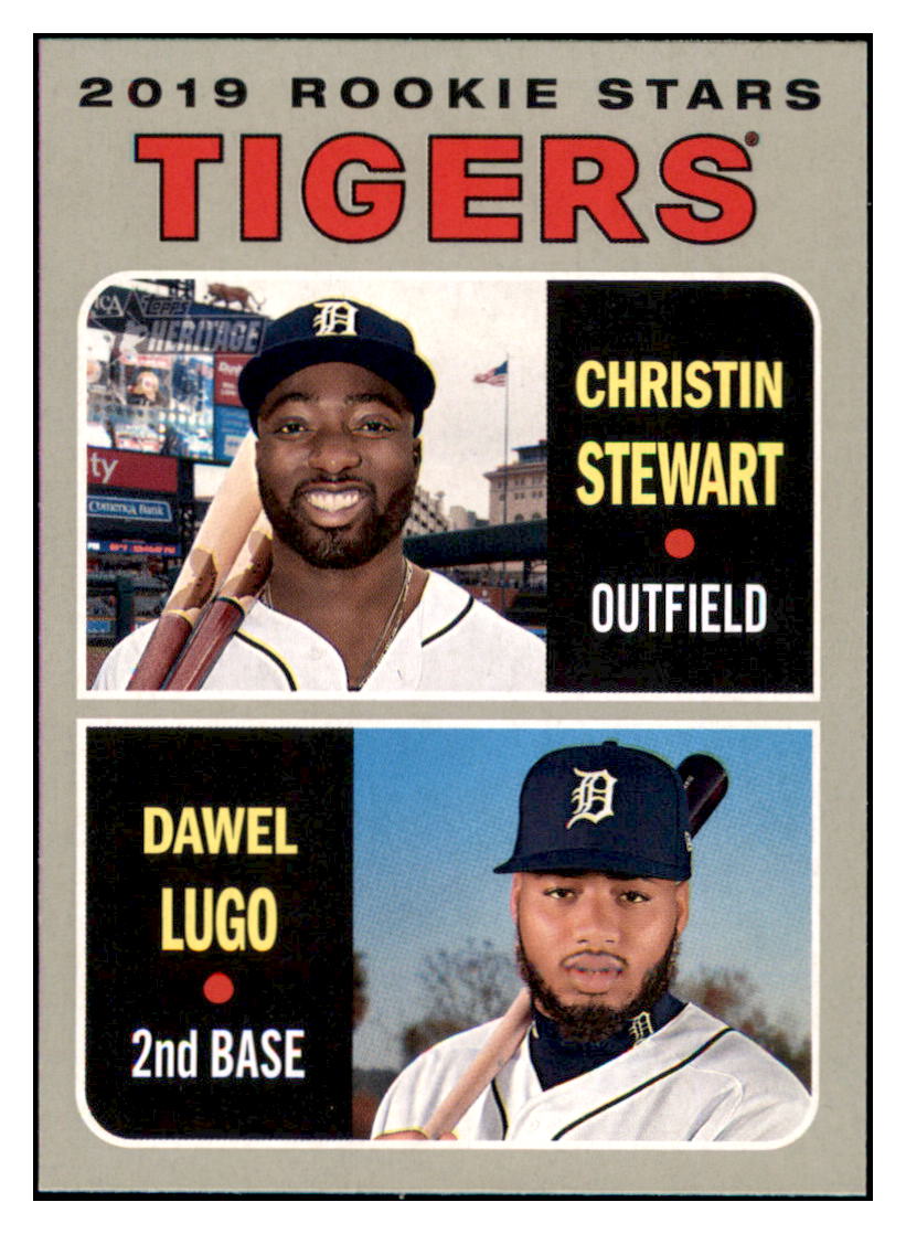 2019 Topps Heritage Dawel Lugo / Christin
Stewart CPC, RC, RS Detroit Tigers
#207 Baseball card TMH1B_1a simple Xclusive Collectibles