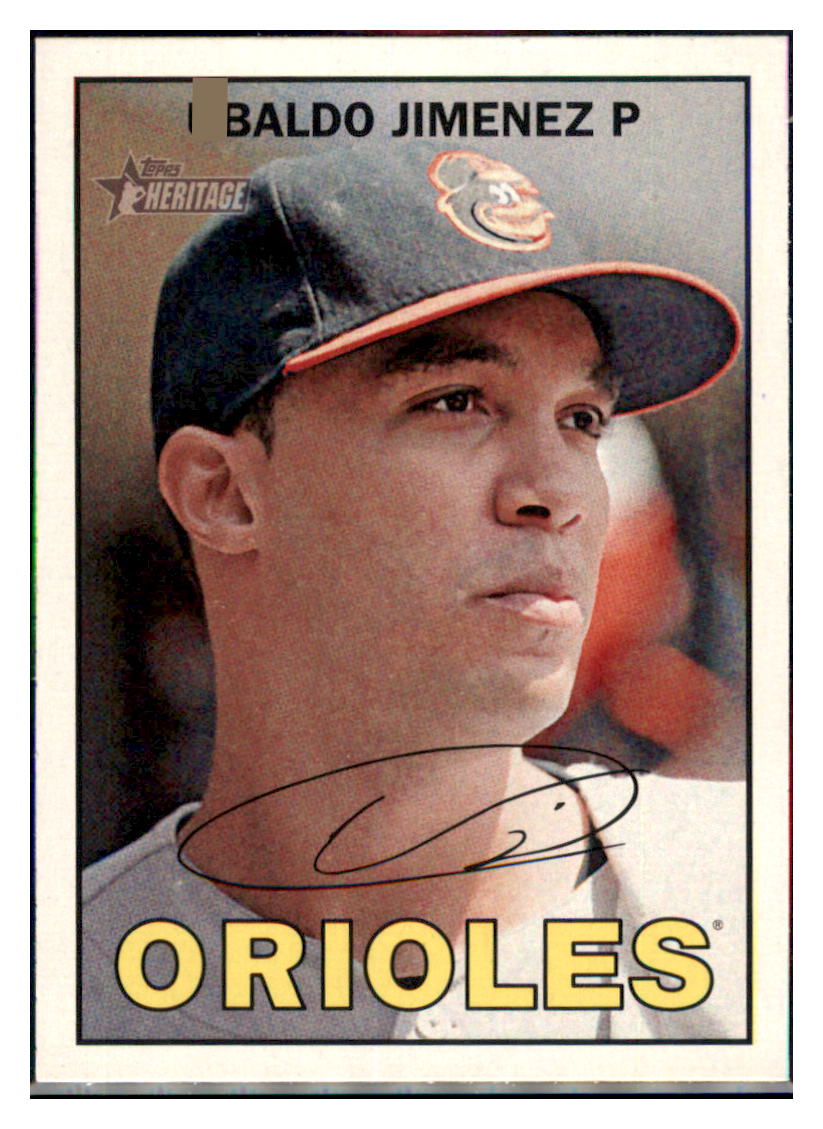 2016 Topps Heritage Ubaldo Jimenez    Baltimore Orioles #209 Baseball card    TMH1B simple Xclusive Collectibles