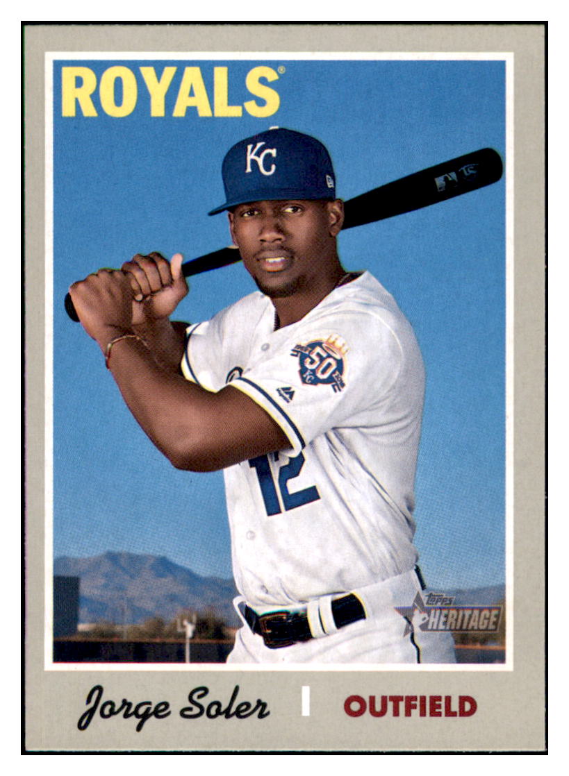 2019 Topps Heritage Jorge Soler    Kansas City Royals #165 Baseball
  card    TMH1B simple Xclusive Collectibles   