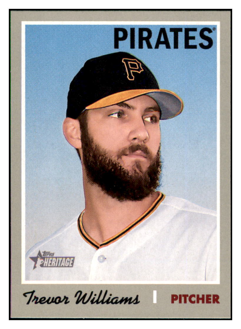 2019 Topps Heritage Trevor Williams    Pittsburgh Pirates #166 Baseball
  card    TMH1B simple Xclusive Collectibles