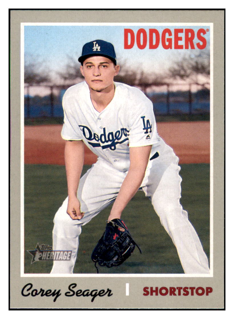 2019 Topps Heritage Corey Seager    Los Angeles Dodgers #341 Baseball
  card    TMH1B simple Xclusive Collectibles