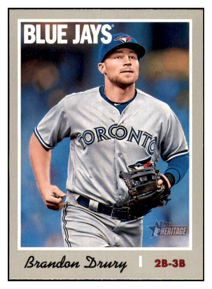 2019 Topps Heritage Brandon Drury Toronto Blue Jays #238 Baseball card TMH1B simple Xclusive Collectibles