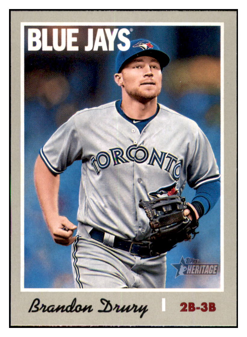 2019 Topps Heritage Brandon Drury    Toronto Blue Jays #238 Baseball card    TMH1B simple Xclusive Collectibles   