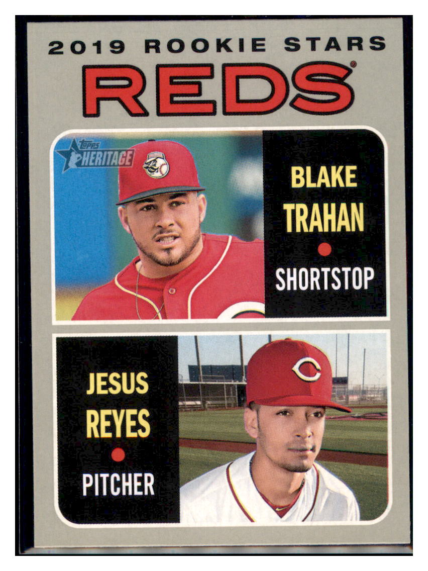 2019 Topps Heritage Blake Trahan / Jesus
  Reyes RS, CPC, RC    Cincinnati Reds
  #36 Baseball card    TMH1B simple Xclusive Collectibles   