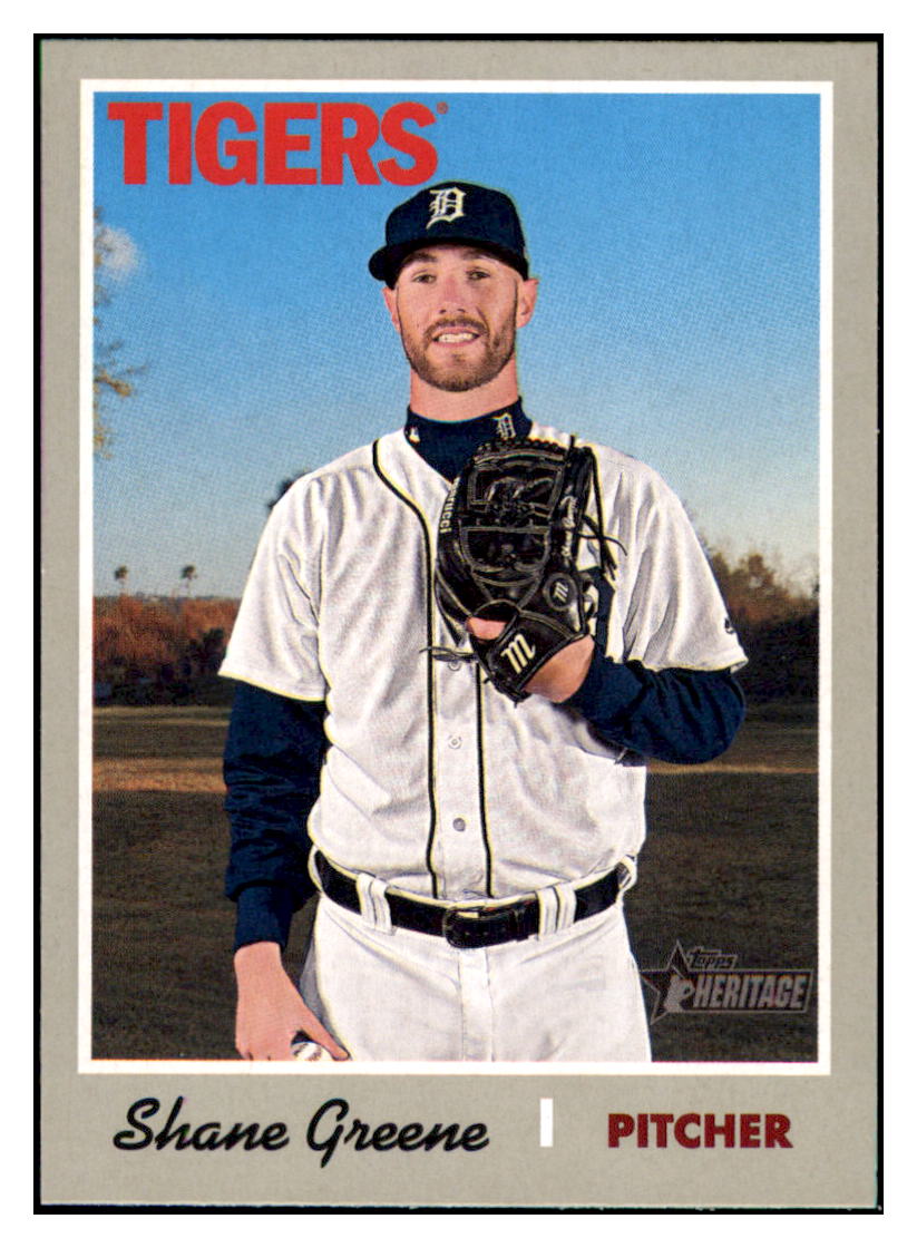 2019 Topps Heritage Shane Greene Detroit Tigers #269 Baseball card TMH1B simple Xclusive Collectibles