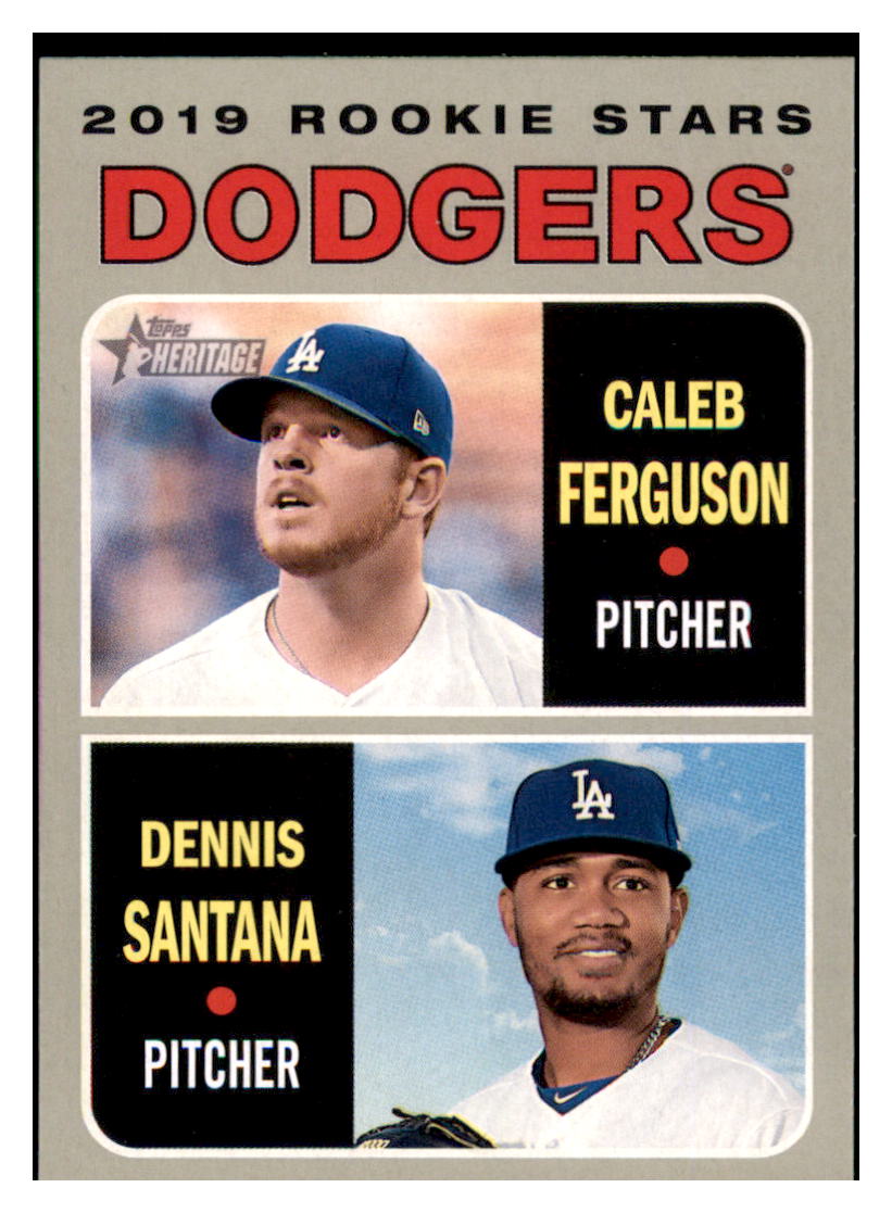 2019 Topps Heritage Dennis Santana /
Caleb Ferguson CPC, RC, RS Los
Angeles Dodgers #131 Baseball card
TMH1B simple Xclusive Collectibles