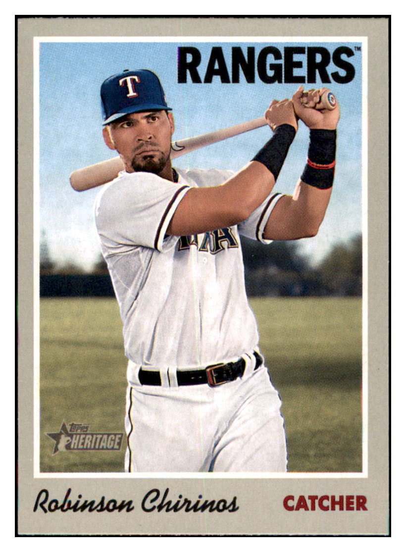 2019 Topps Heritage Robinson
  Chirinos    Texas Rangers #128 Baseball
  card    TMH1B simple Xclusive Collectibles   