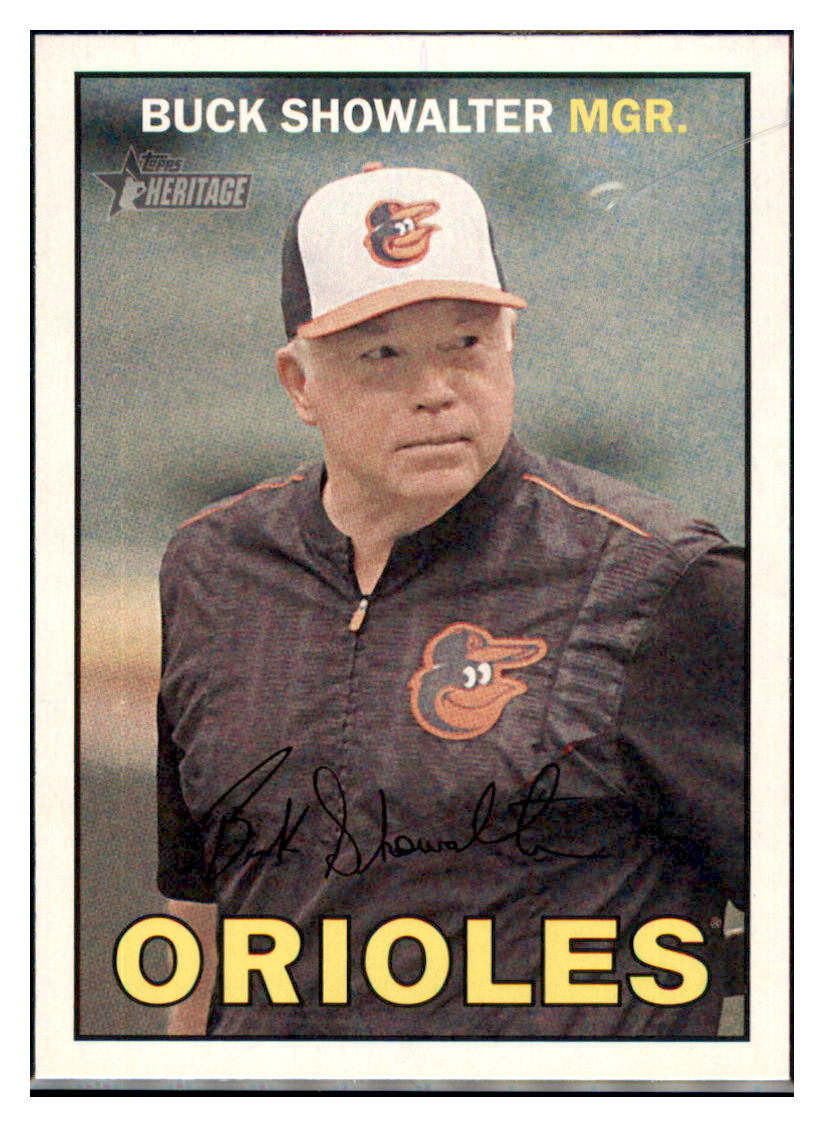 2016 Topps Heritage Buck Showalter    Baltimore Orioles #262 Baseball card    TMH1B simple Xclusive Collectibles