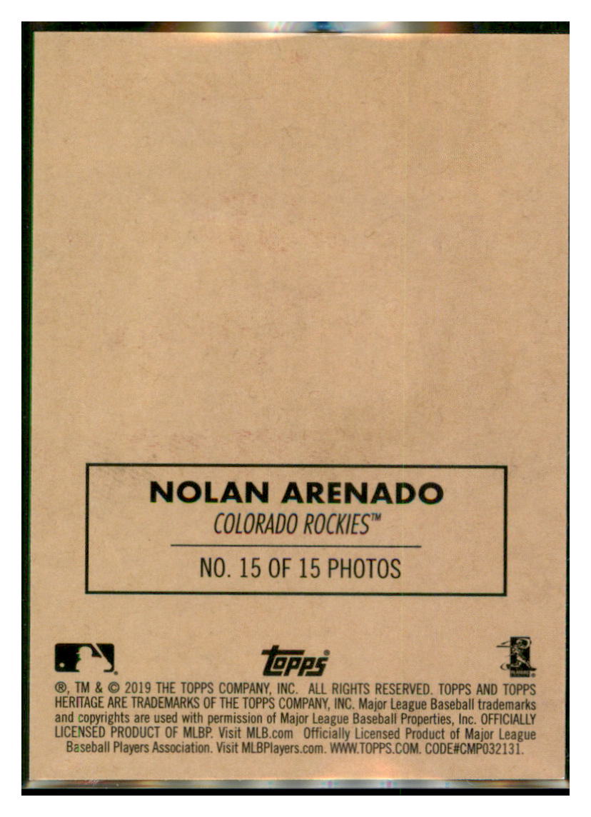 2019 Topps Heritage Nolan Arenado    Colorado Rockies #THC-468 Baseball
  card    TMH1B simple Xclusive Collectibles