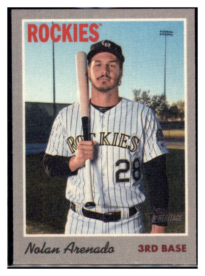 2019 Topps Heritage Nolan Arenado    Colorado Rockies #THC-468 Baseball
  card    TMH1B simple Xclusive Collectibles