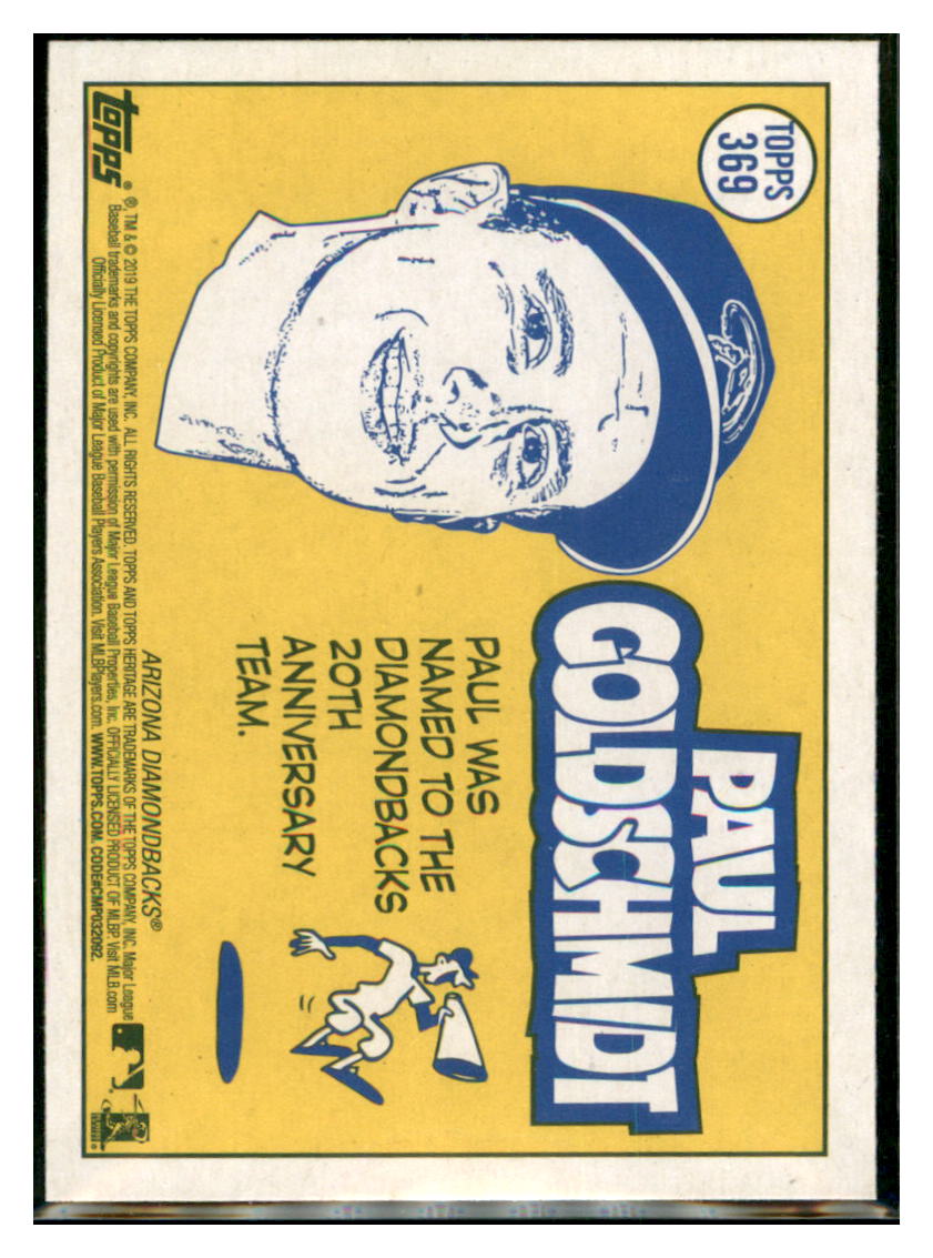 2019 Topps Heritage Paul Goldschmidt Arizona Diamondbacks #369 Baseball card Sporting News TMH1B simple Xclusive Collectibles